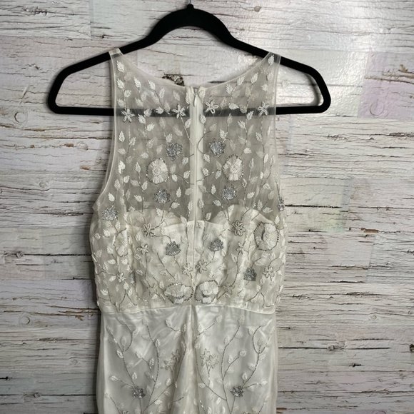 BHLDN Lotus Threads Jill Gown Wedding Dress White Beaded Size 6 - Picture 10 of 16